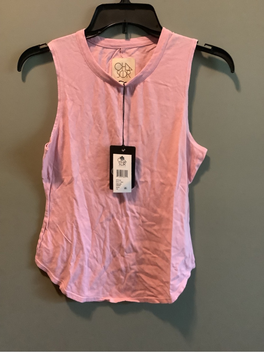 Chaser Light Pink Muscle Tank Top